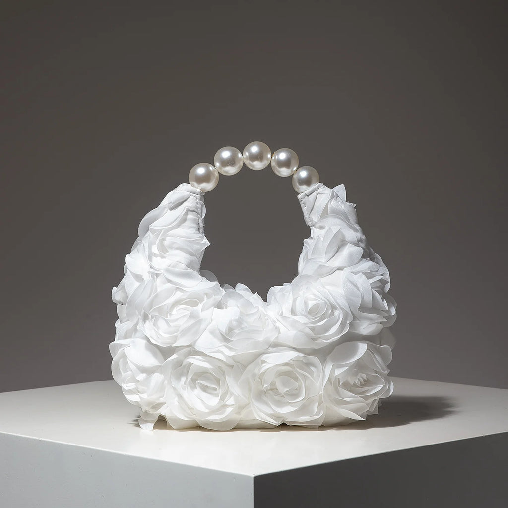 Floral Roses Clutch Evening Bag – Elegant Women’s Party Handbag