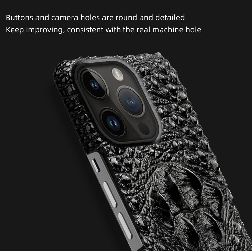Elegant 3D Head Style Phone Case for iPhone – Premium Leather Cover