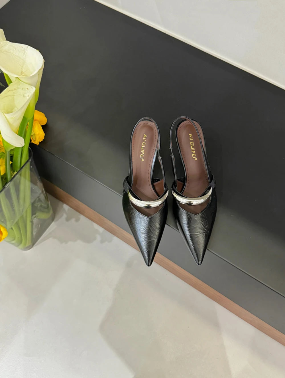 Women’s Pointed Toe Slingback High Heel Pumps