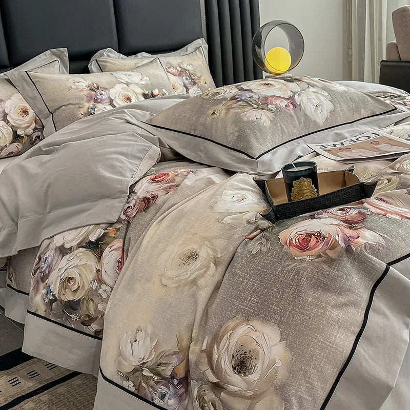 Elegant  Floral Vibrant Bedding Set