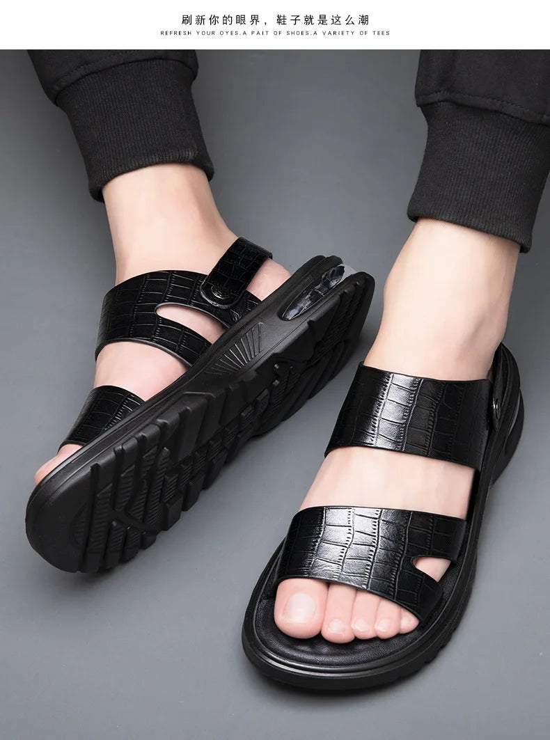 Men’s Designer Leather Sandals – Summer Shoes