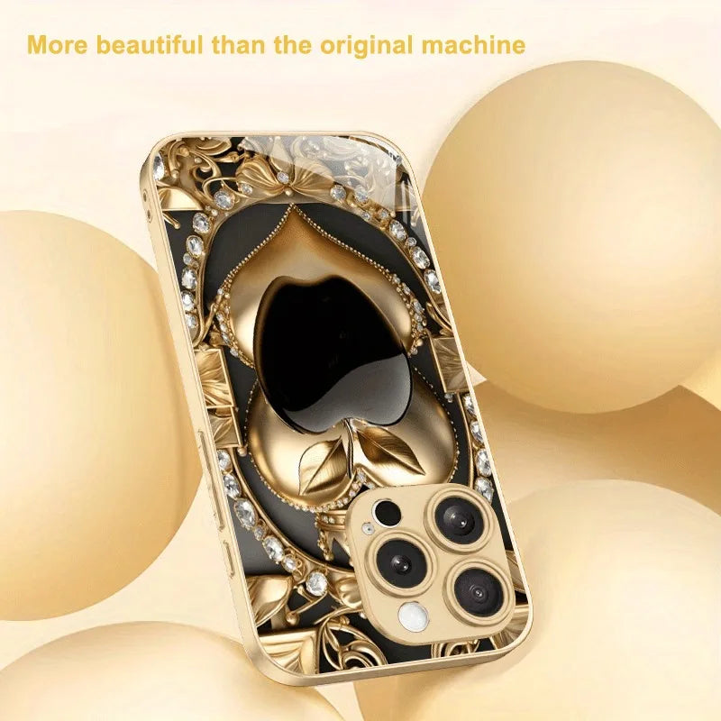 Luxurious Diamond Gold Metallic Phone Case For iPhone