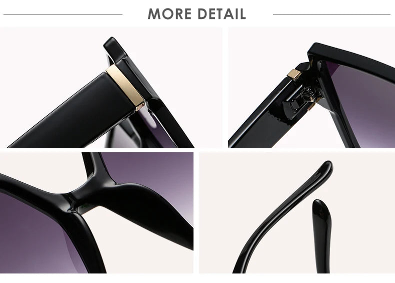 Square Large Frame Elegant Sunglasses