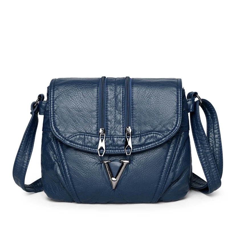 Soft Washed Leather Women’s Luxury Shoulder Bag