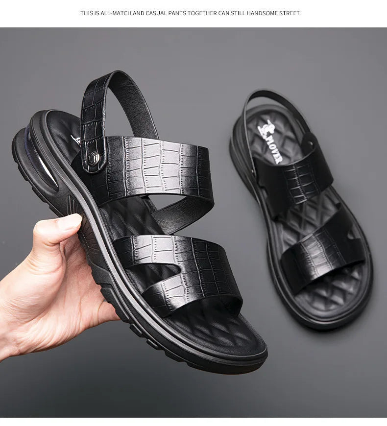 Men’s Designer Leather Sandals – Summer Shoes