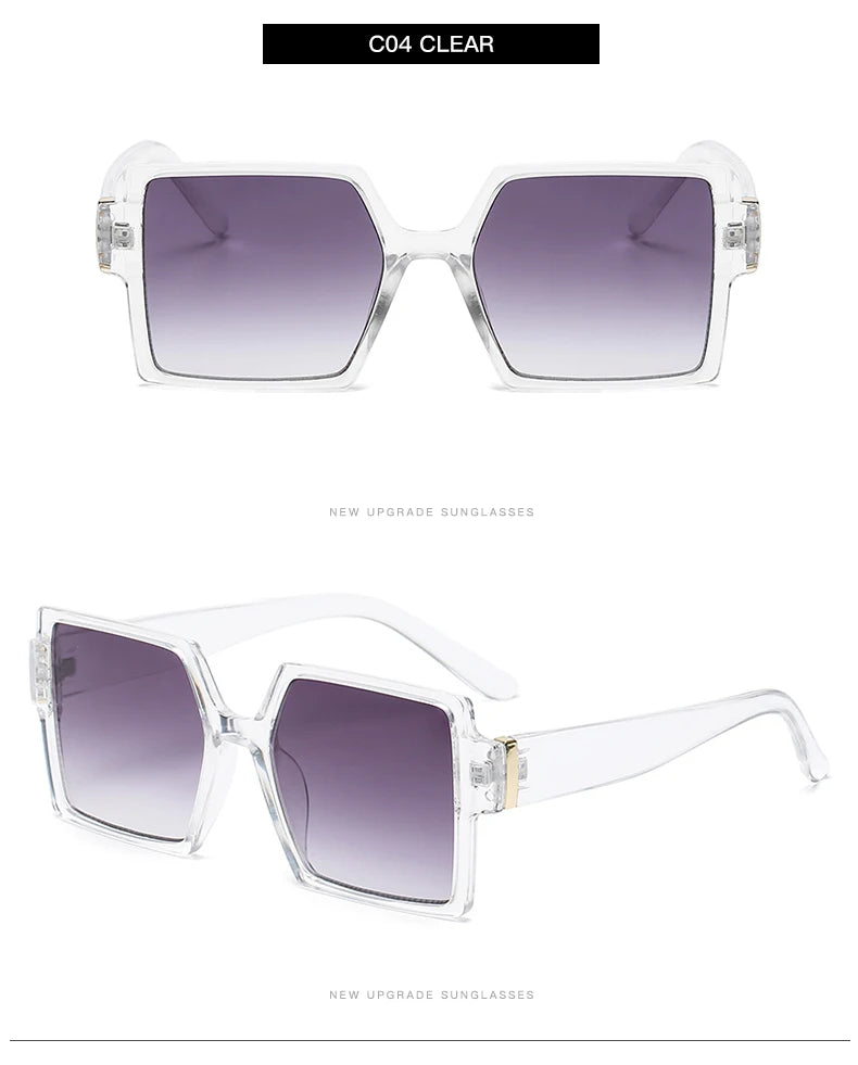 Square Large Frame Elegant Sunglasses