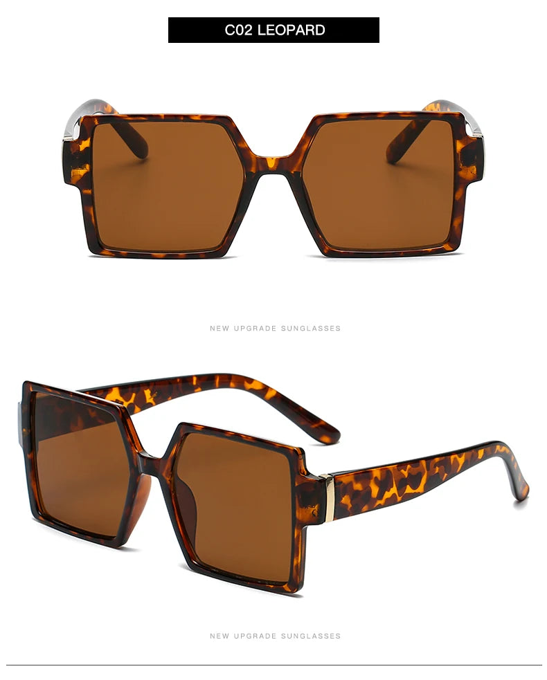 Square Large Frame Elegant Sunglasses