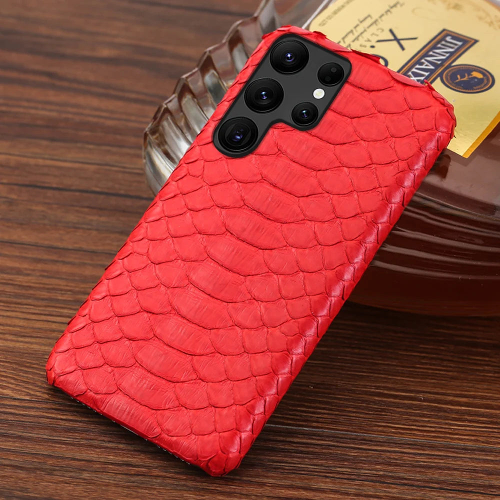 Samsung Galaxy Genuine Python Leather Case – Premium Snakeskin Back Cover