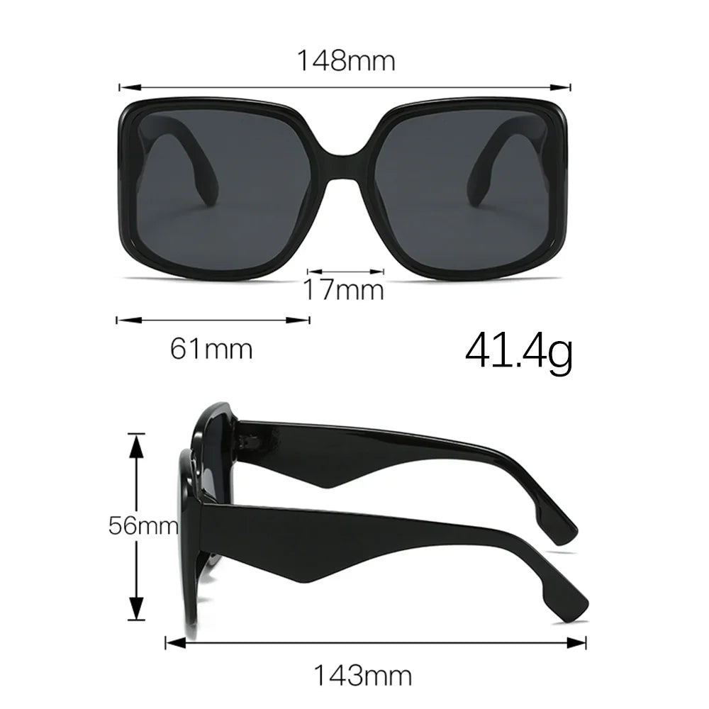 Unique Double Frame Oversized Sunglasses UV400