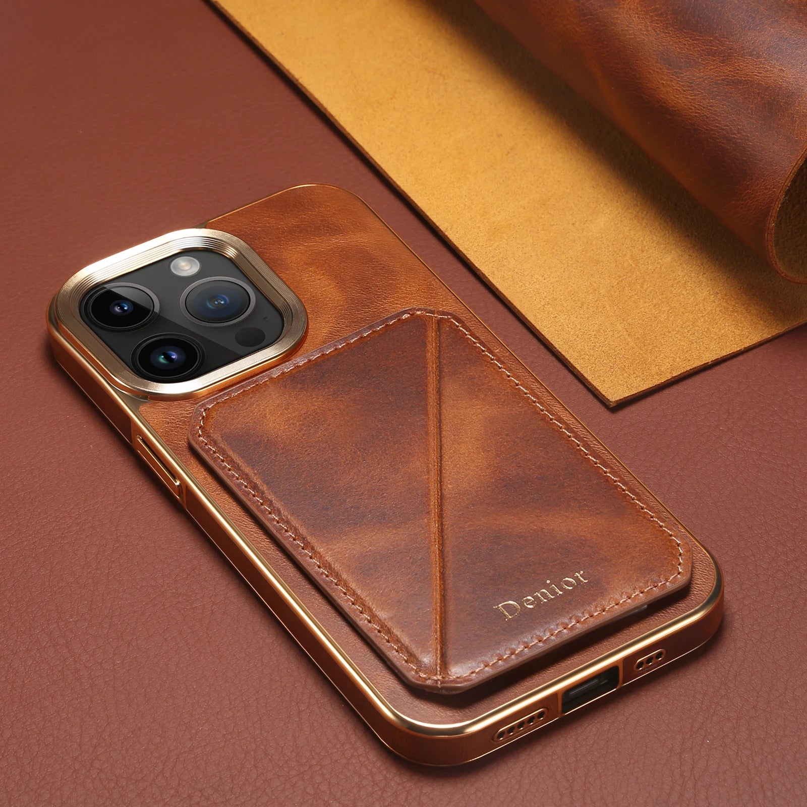 Denior iPhone Business Leather Case – Premium Protective Back Cover for iPhone