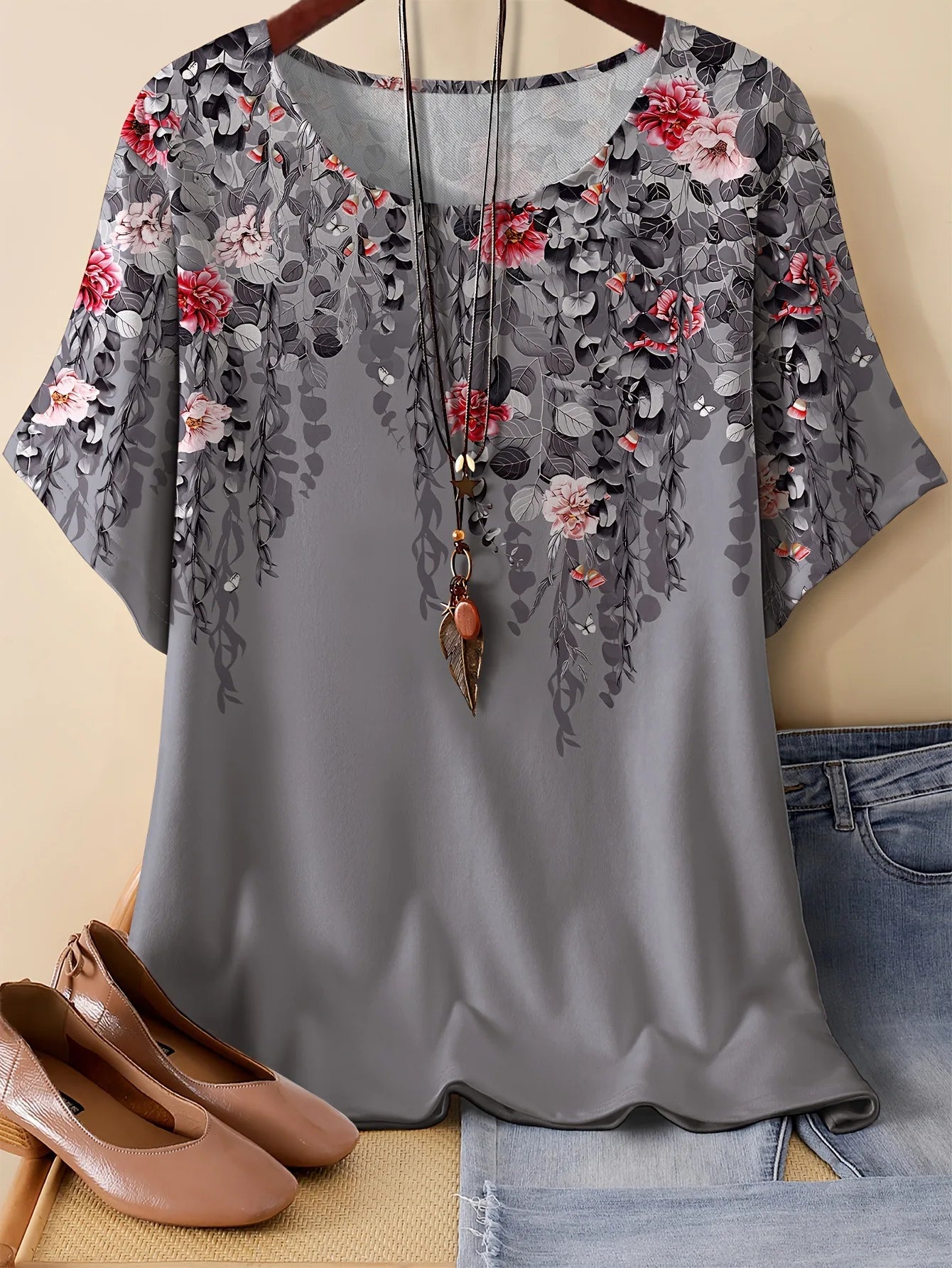 Summer Flower Butterfly T-Shirt