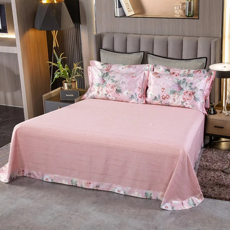  Vintage Chic Blooming Flowers Jacquard Bedding Set
