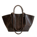 Vintage Style Oversized Leather Handbag 