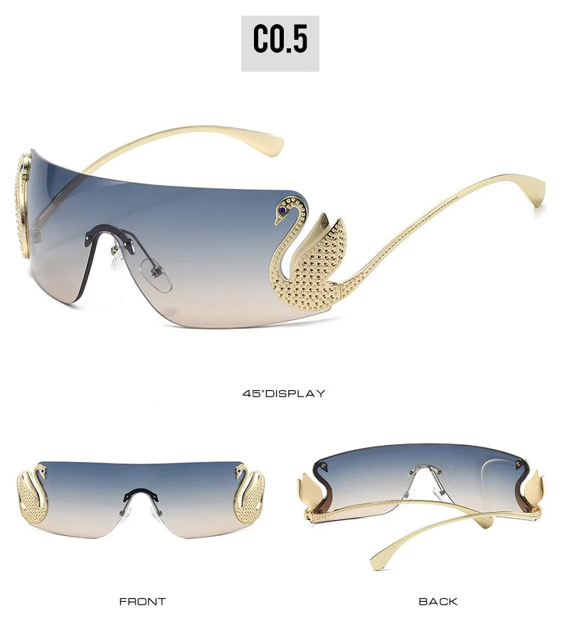 Vintage Luxury Rimless Sunglasses