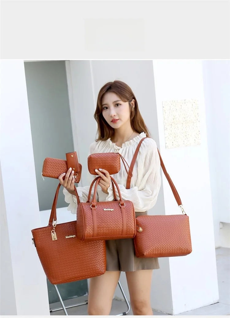 Fashion Urban Large 6-Piece Crossbody Handbag Set