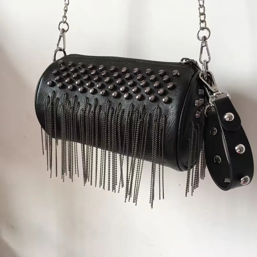 Tassel Rivet Women’s Shoulder & Crossbody Bag