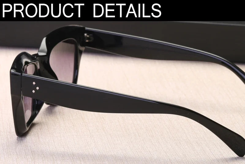 2pcs Fashion Square Thick Frame Anti Light Sunglasses UV400