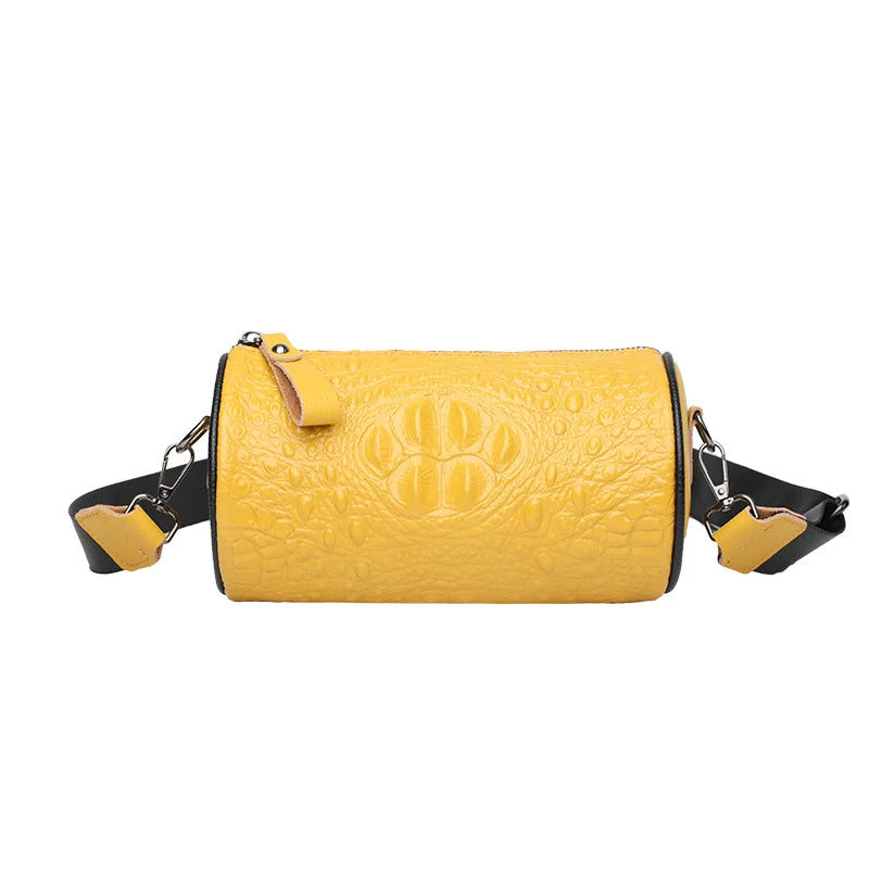 Crocodile Pattern Genuine Leather Shoulder Bag