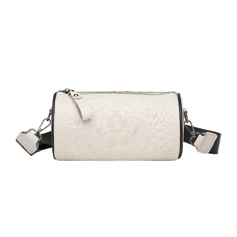 Crocodile Pattern Genuine Leather Shoulder Bag