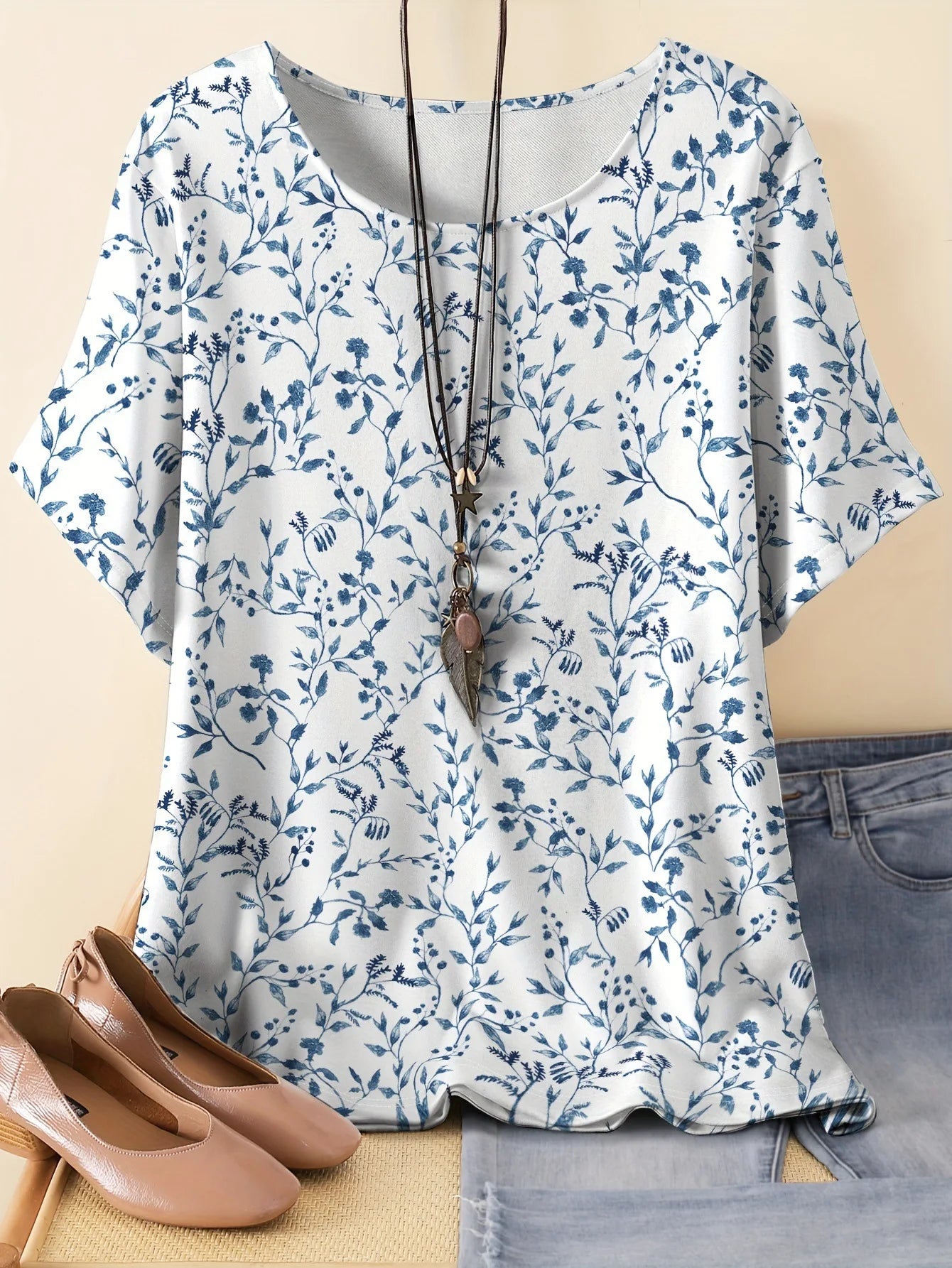 Summer Flower Butterfly T-Shirt
