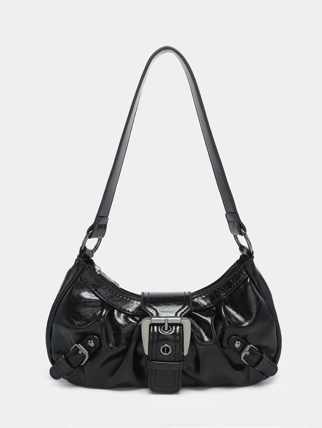 Women’s Studded PU Leather Shoulder Bag