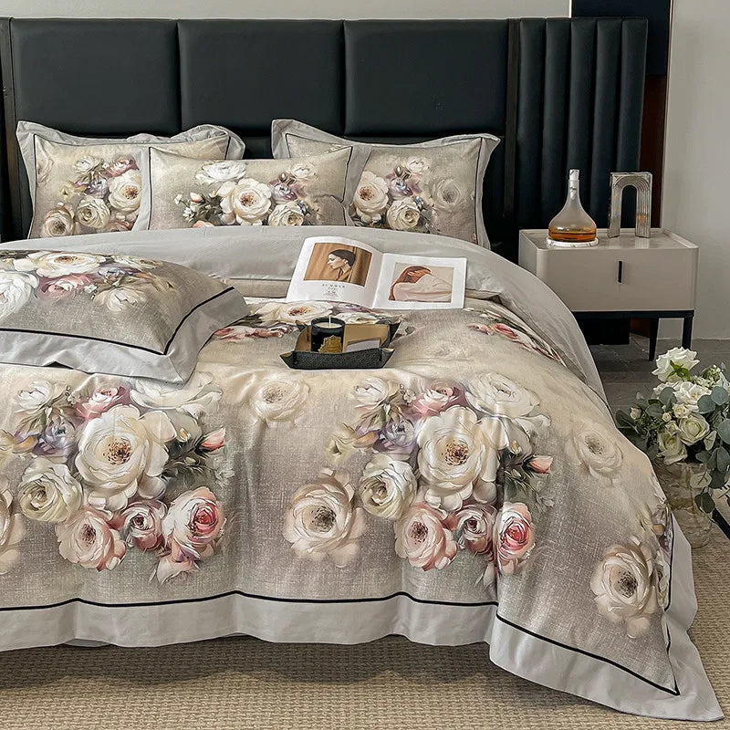 Elegant  Floral Vibrant Bedding Set