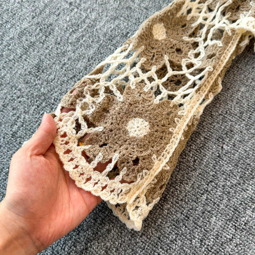 Daisy Crochet Knit Summer Sweater