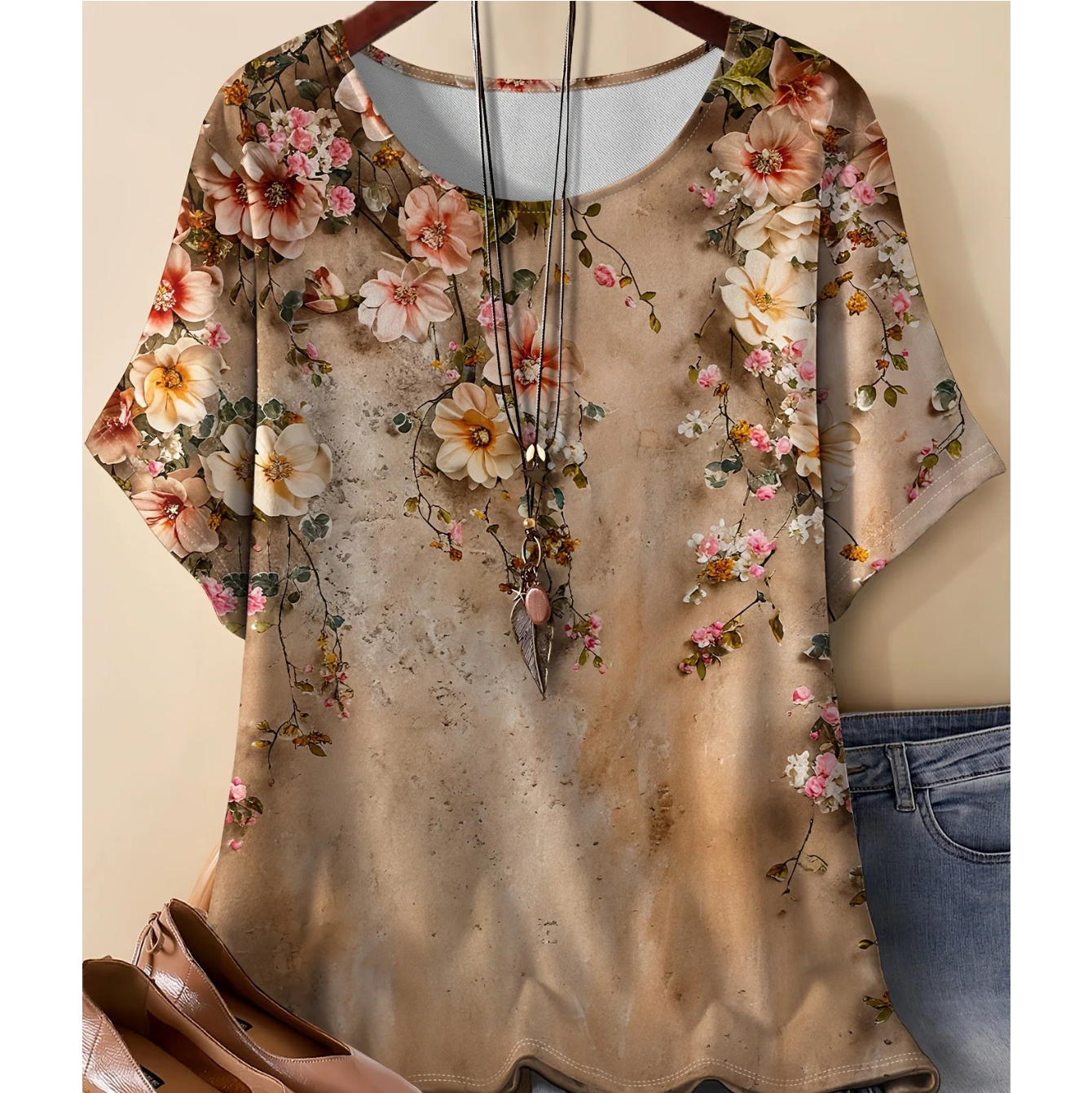 Summer Flower Butterfly T-Shirt