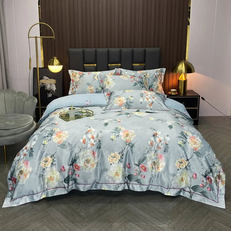 Elegant Vibrant Floral Bedding Set 100% Cotton