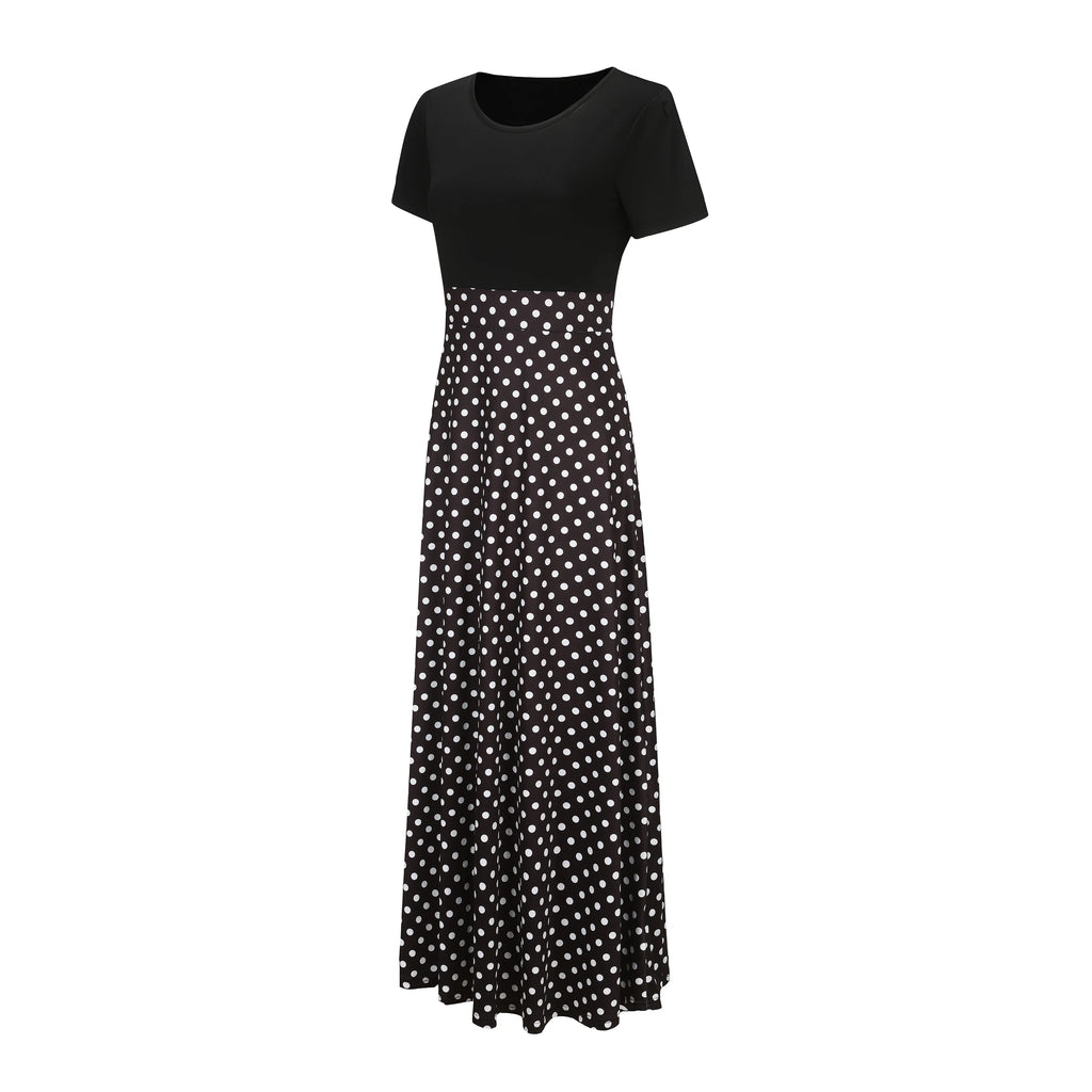 Elegant Midi Polka Dot Dress