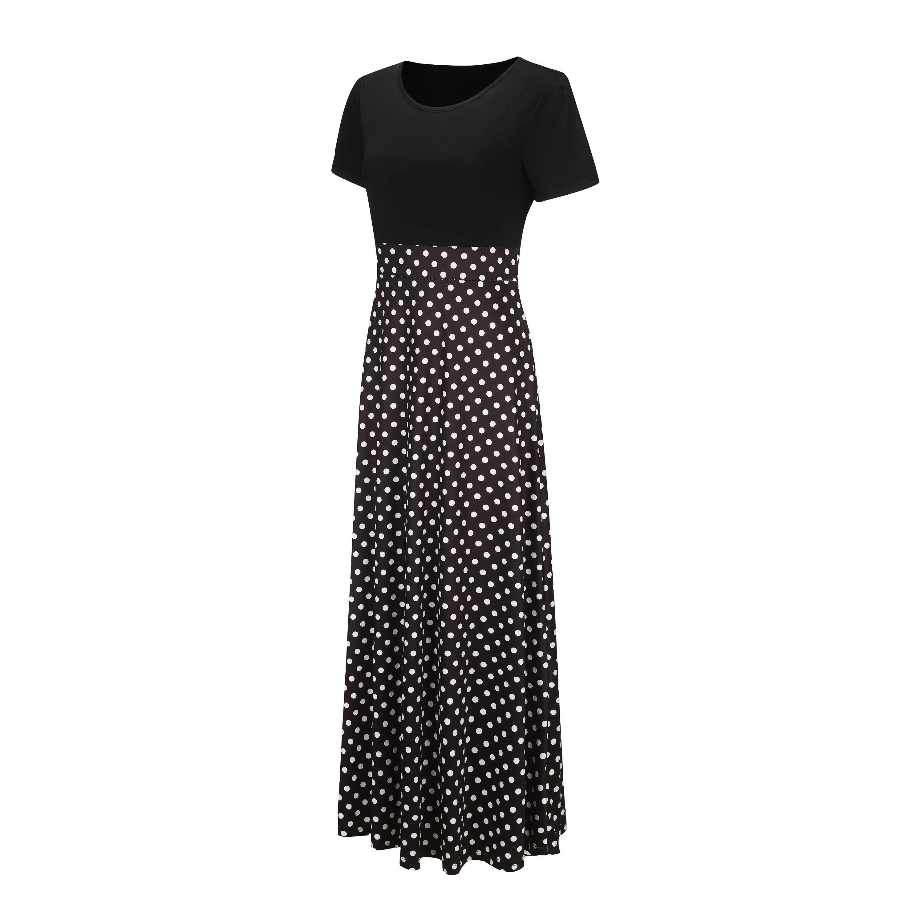 Elegant Midi Polka Dot Dress