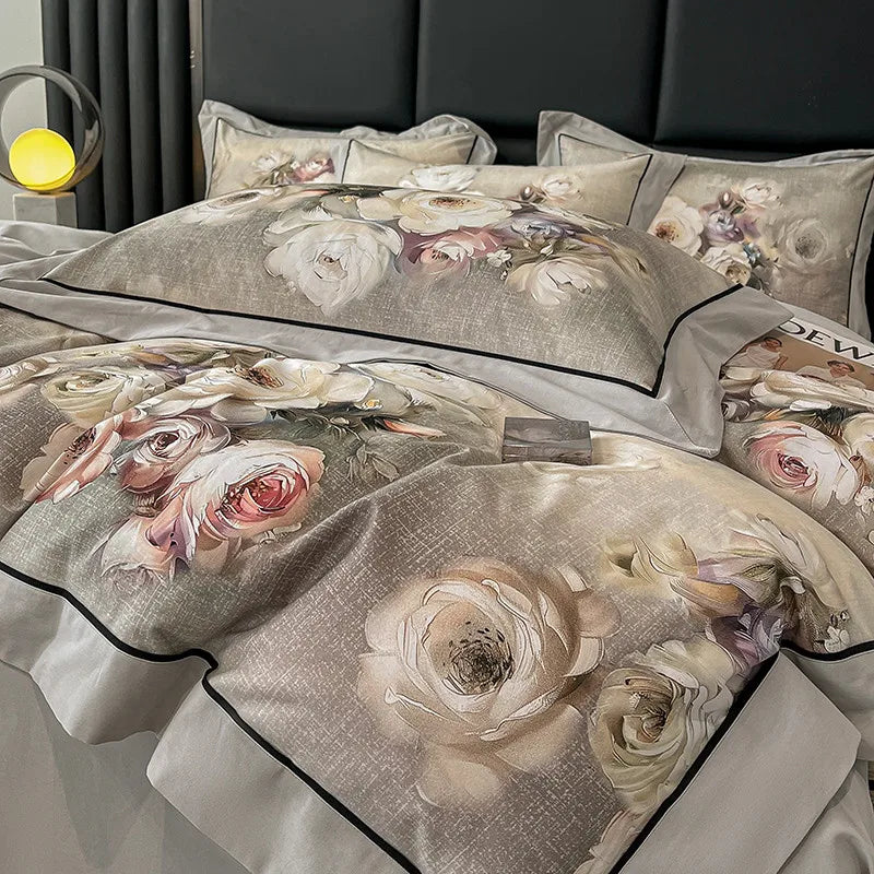 Elegant  Floral Vibrant Bedding Set