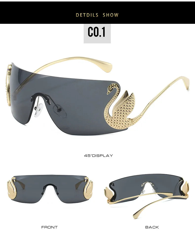 Vintage Luxury Rimless Sunglasses