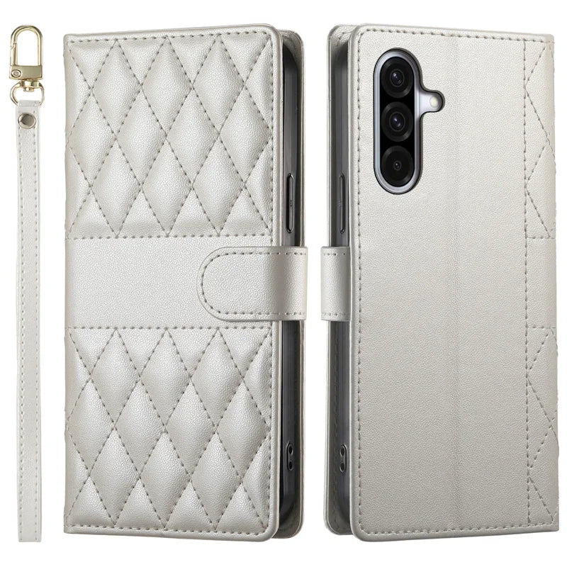 Crossbody Leather Phone Case for Samsung Galaxy – Lanyard Card Wallet Cover