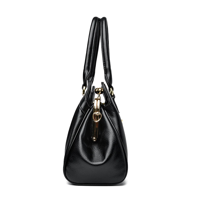 Vintage Style Clip Buckle Multi Pocket Women's Handbag