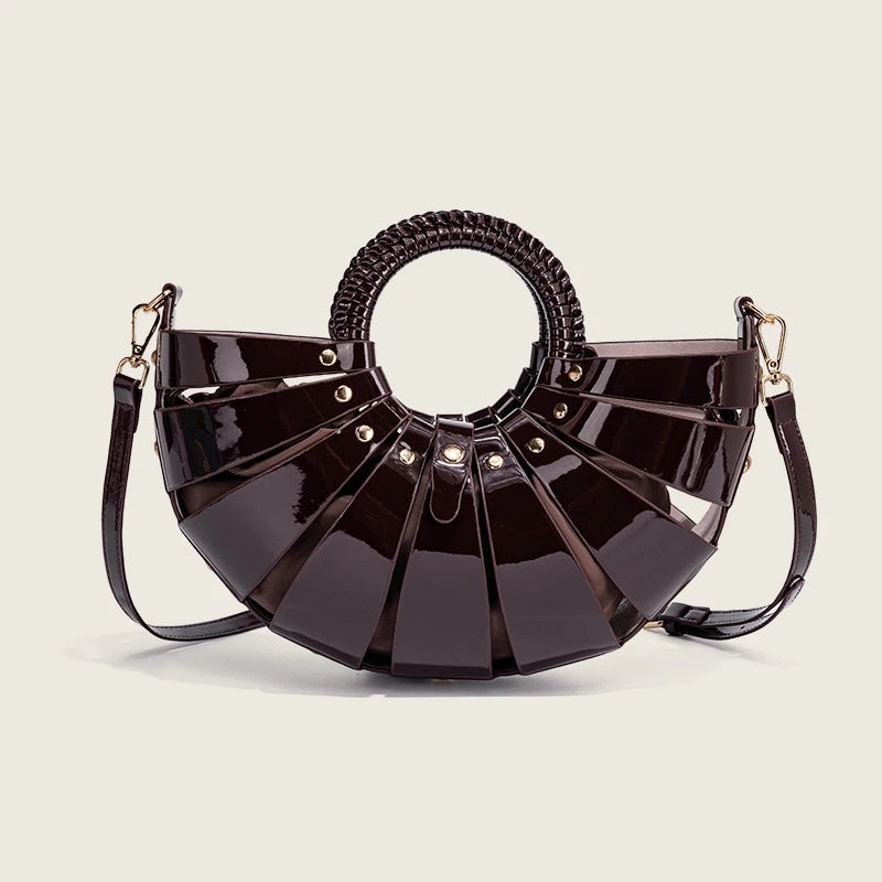 Half Moon Ring Shell Crossbody Bag
