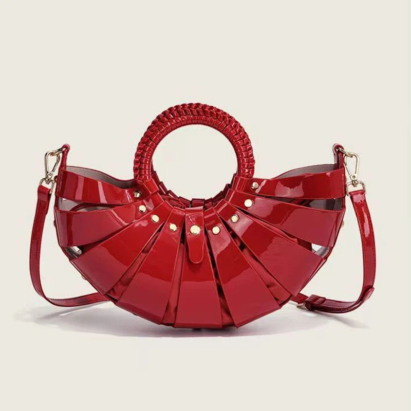 Half Moon Ring Shell Crossbody Bag