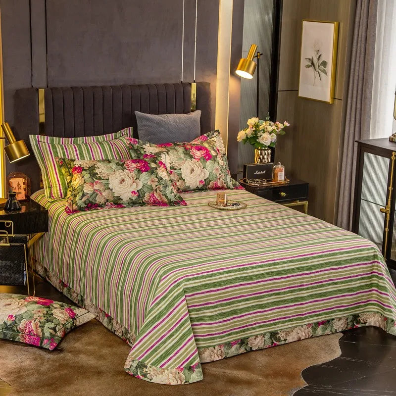 Elegant Vibrant Floral Bedding Set 100% Cotton