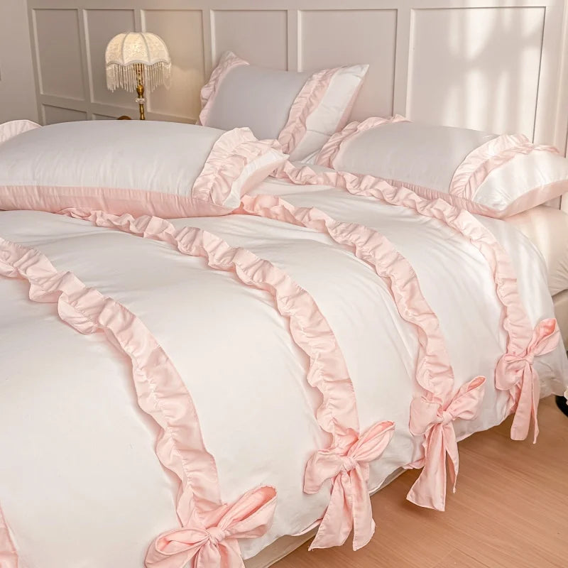 Elegant Bowknot Bedding Set