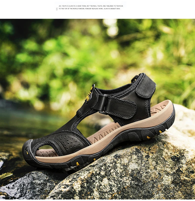 Men’s Summer Leather Sandals Comfortable Large Size
