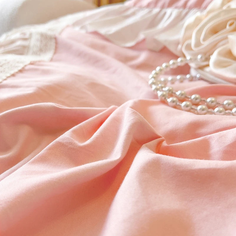 French Romantic Sweet Princess Style Bedding Set 100% Cotton