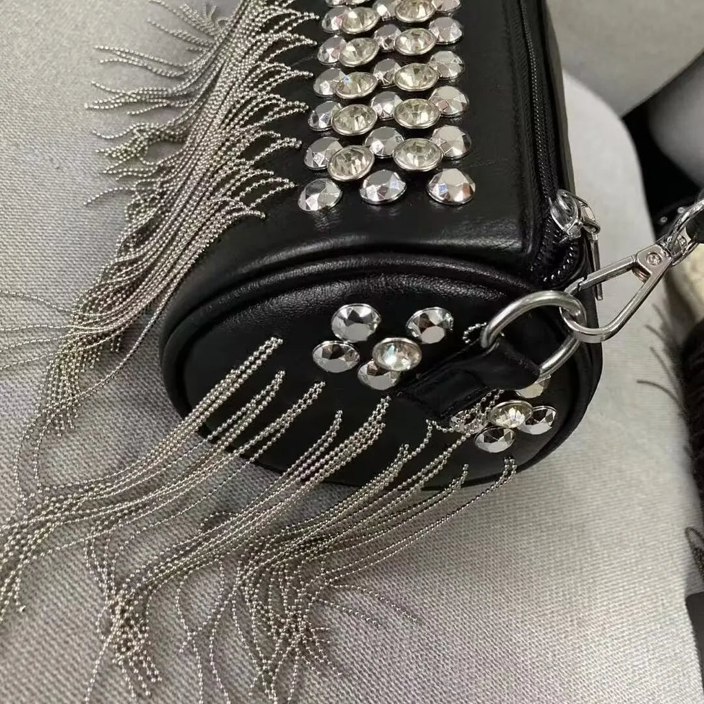 Tassel Rivet Women’s Shoulder & Crossbody Bag