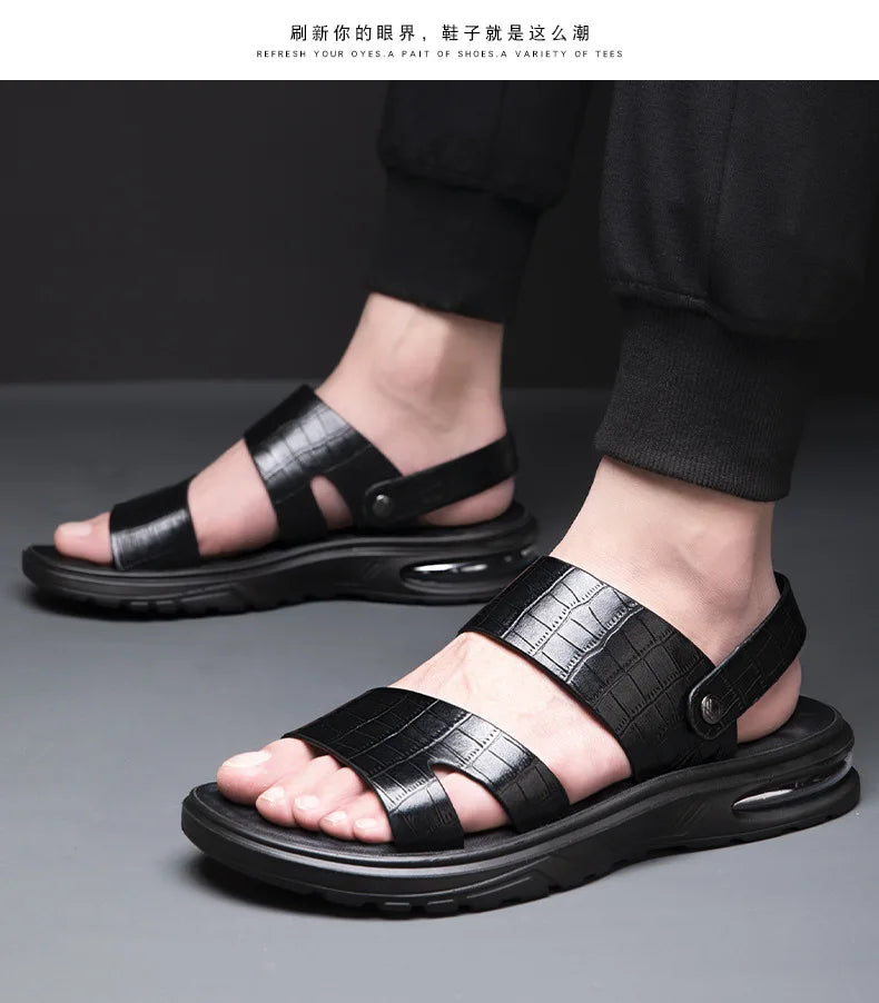 Men’s Designer Leather Sandals – Summer Shoes