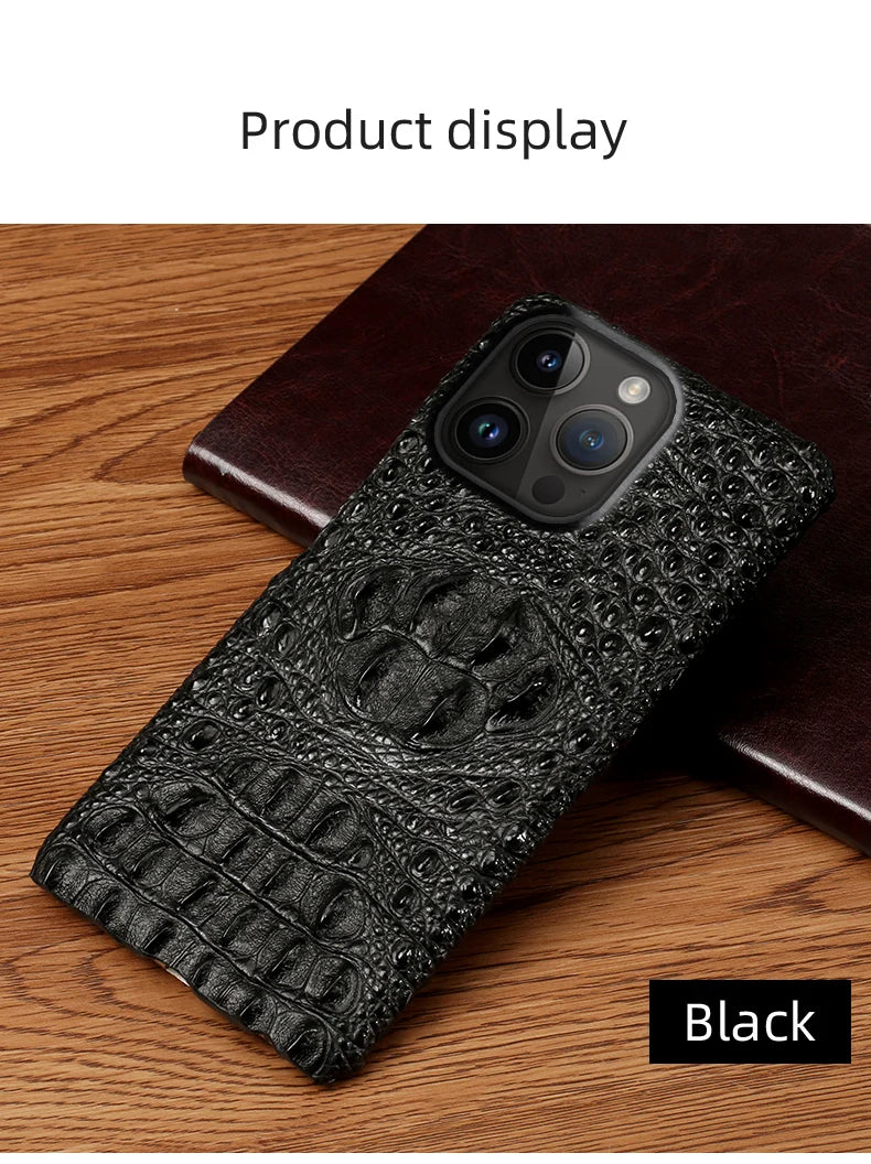 Elegant 3D Head Style Phone Case for iPhone – Premium Leather Cover