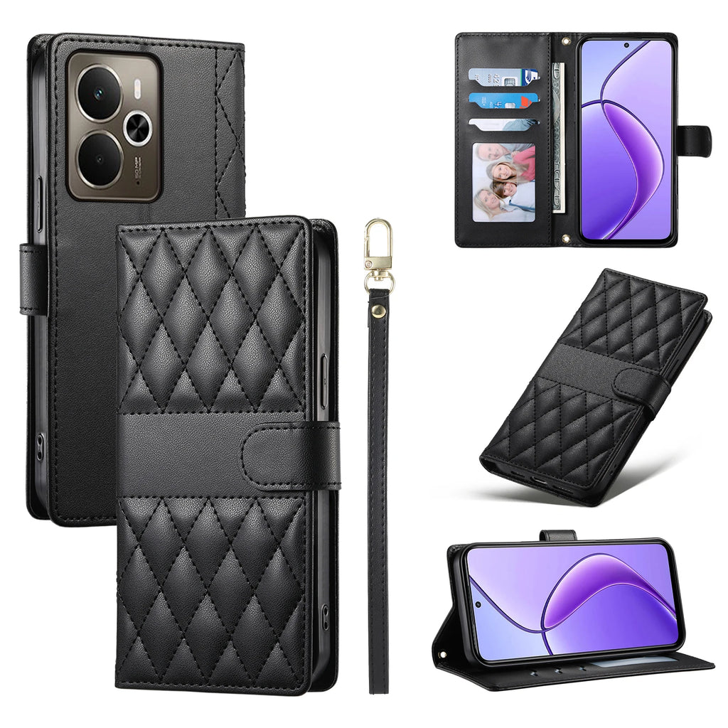 Crossbody Leather Phone Case for Samsung Galaxy – Lanyard Card Wallet Cover