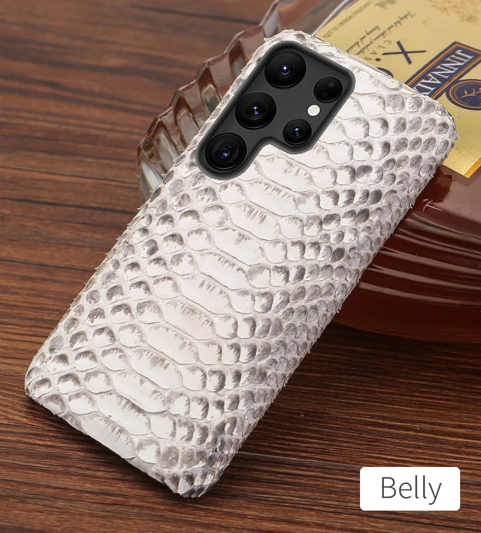 Samsung Galaxy Genuine Python Leather Case – Premium Snakeskin Back Cover