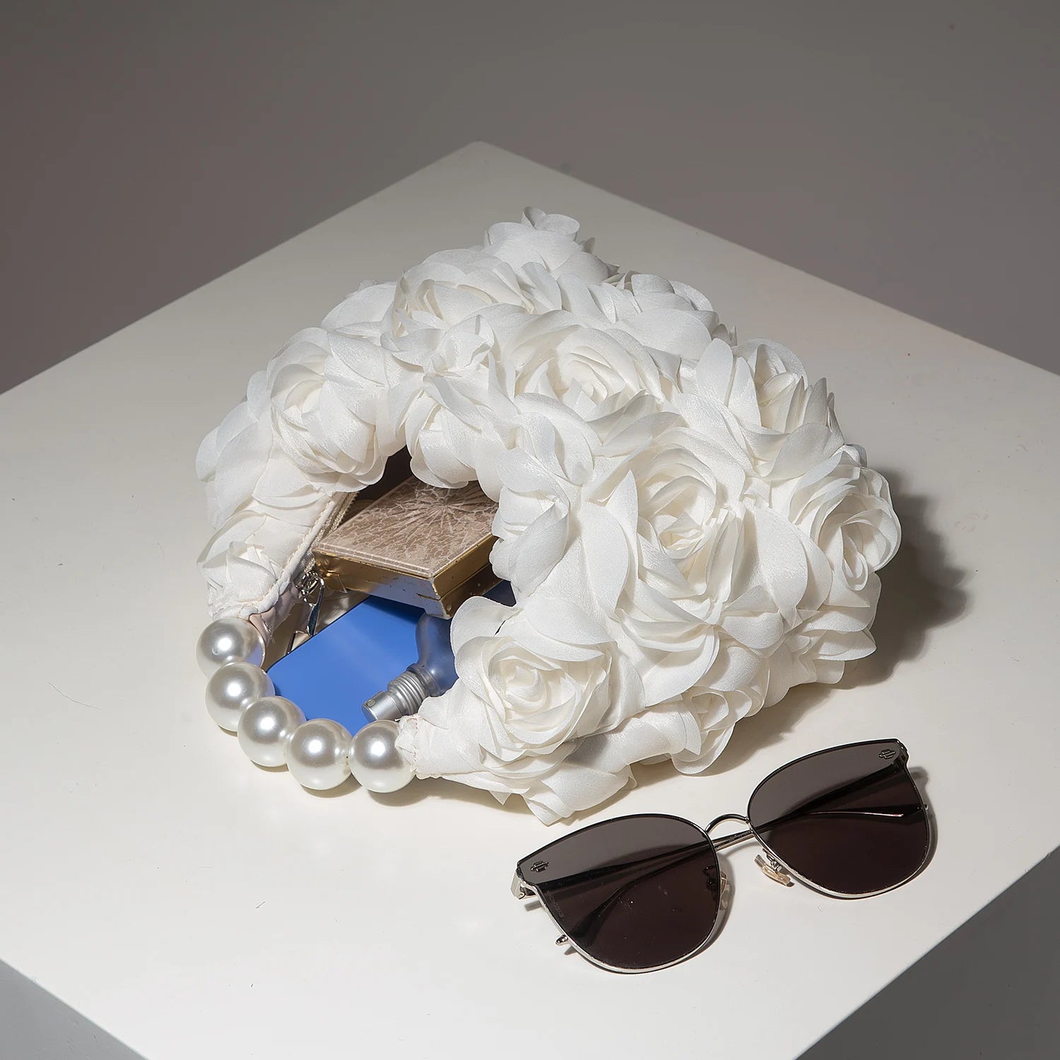 Floral Roses Clutch Evening Bag – Elegant Women’s Party Handbag