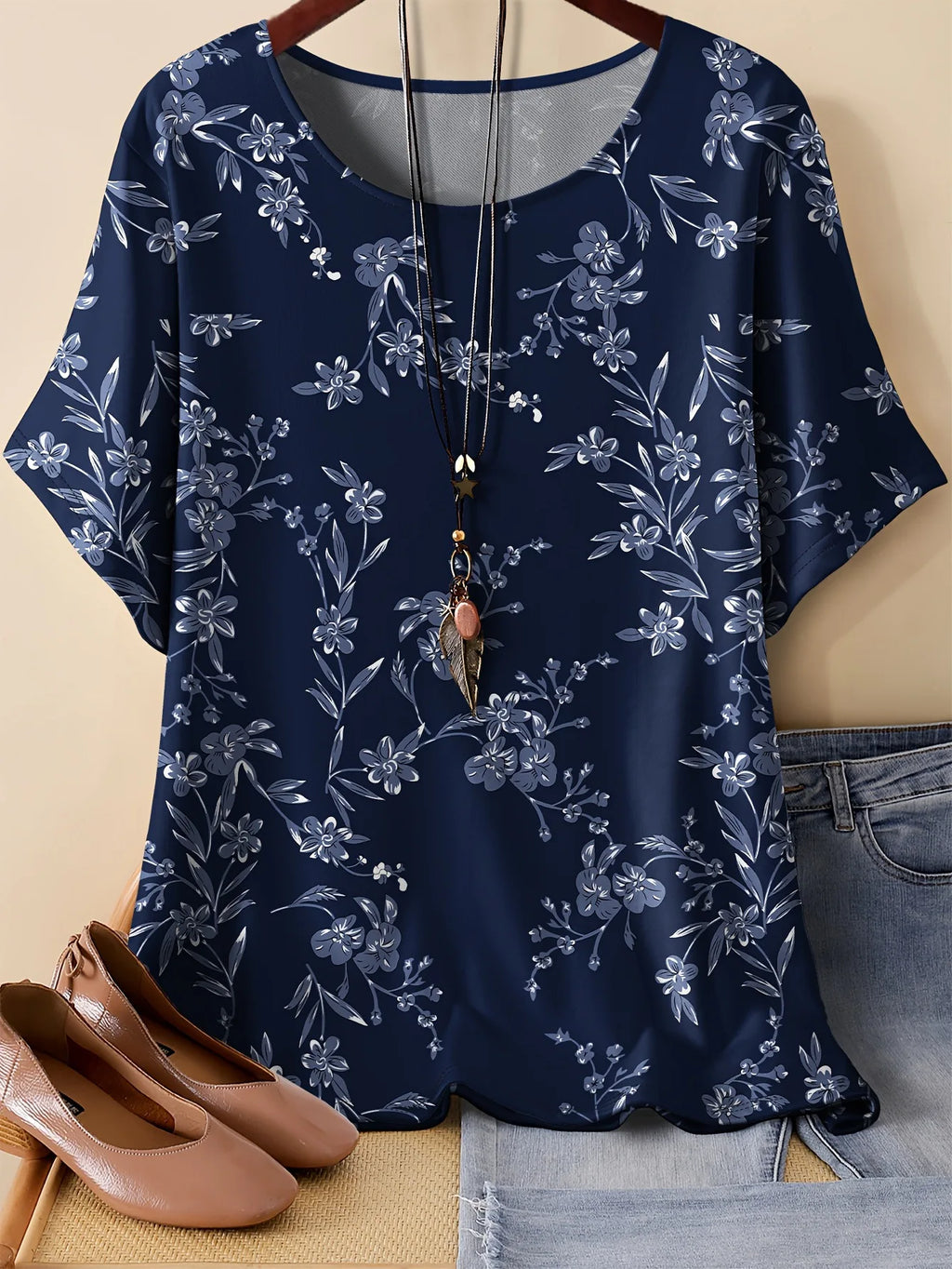Summer Flower Butterfly T-Shirt