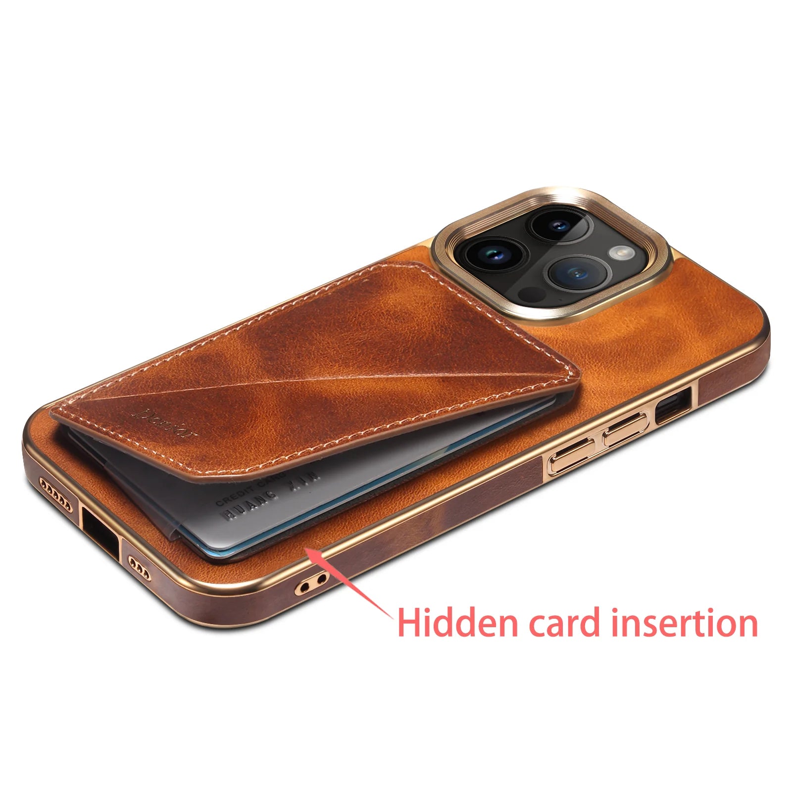 Denior iPhone Business Leather Case – Premium Protective Back Cover for iPhone
