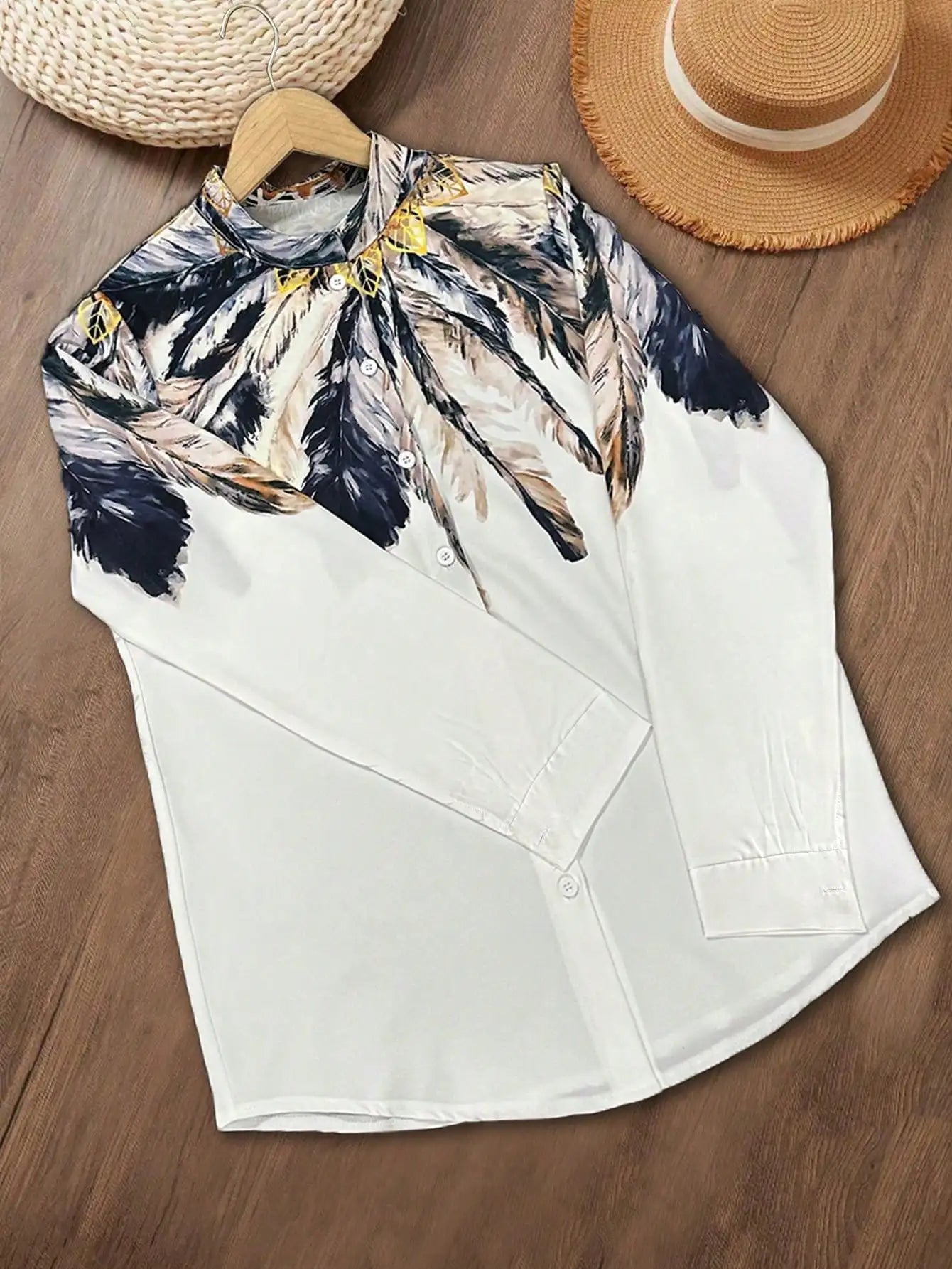 Native Western Ethnic Slim Fit Blouse